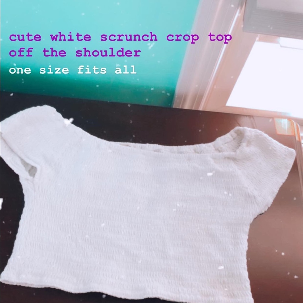 crop top off shoulders